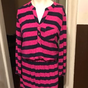 Lilly Pulitzer Pink and blue striped dress